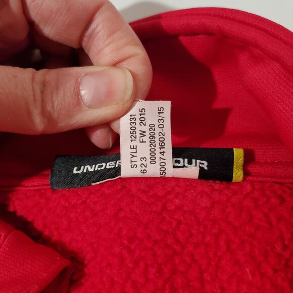 Under Armour Womens Storm 1 Hot Pink 1/4 Zip Fleece Lined Pullover Size S Active - Picture 10 of 11